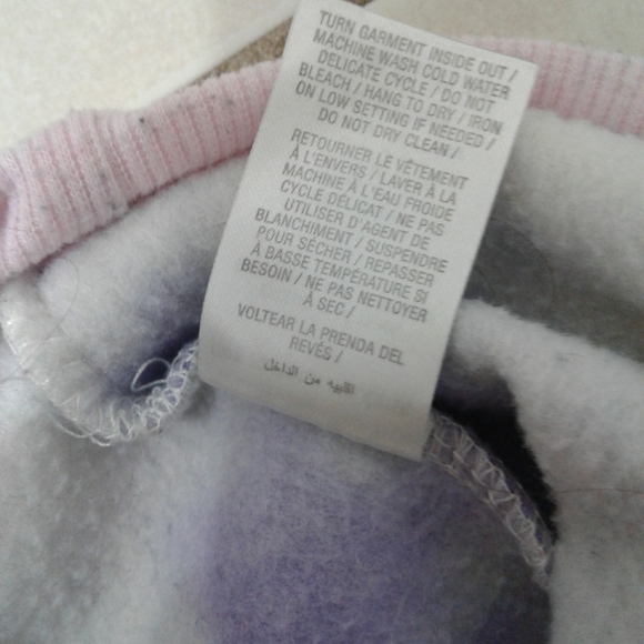 Pink, purple, white Ardene hoodie (tie-dye?) - Picture 6 of 6